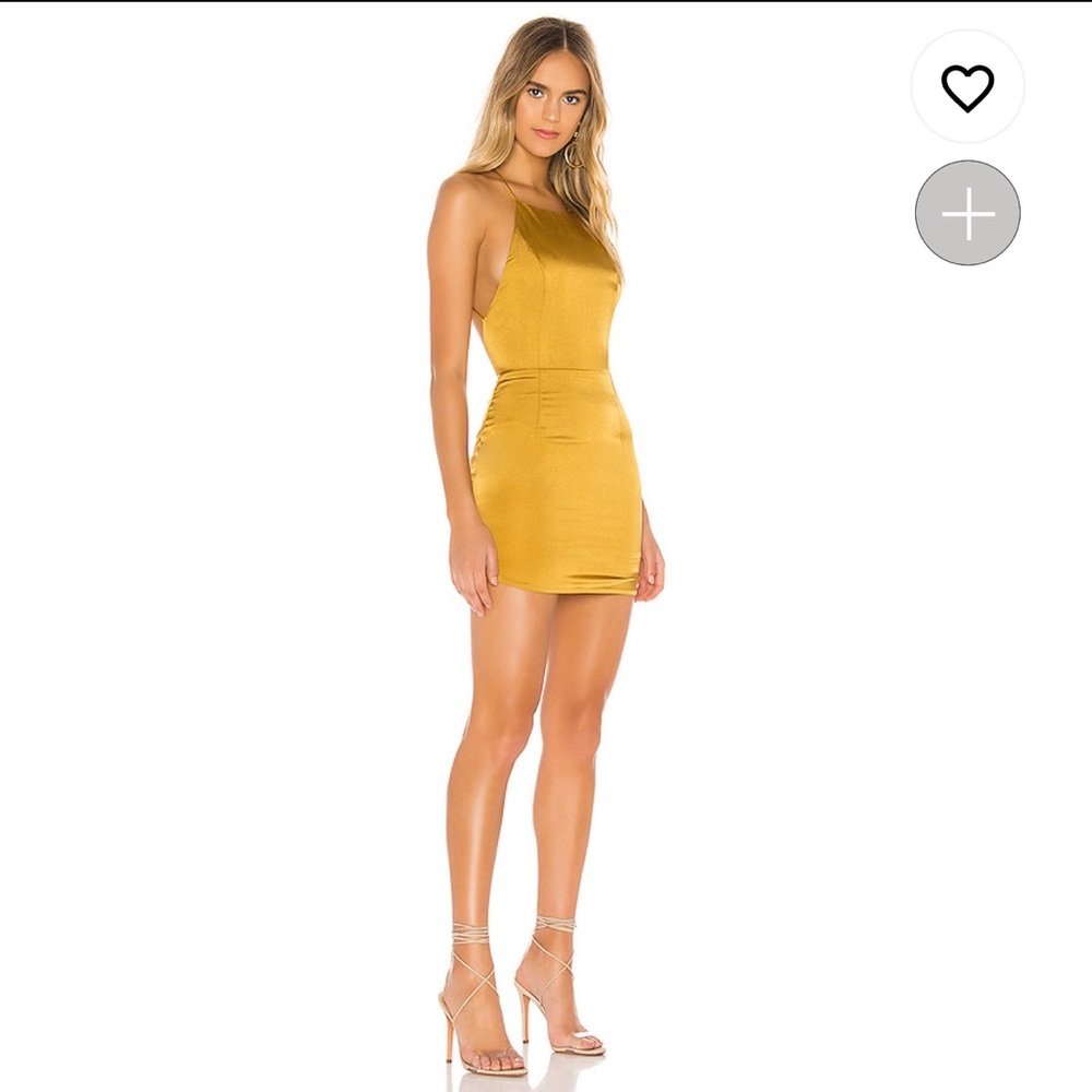 NWT Revolve x Superdown gold mini dress